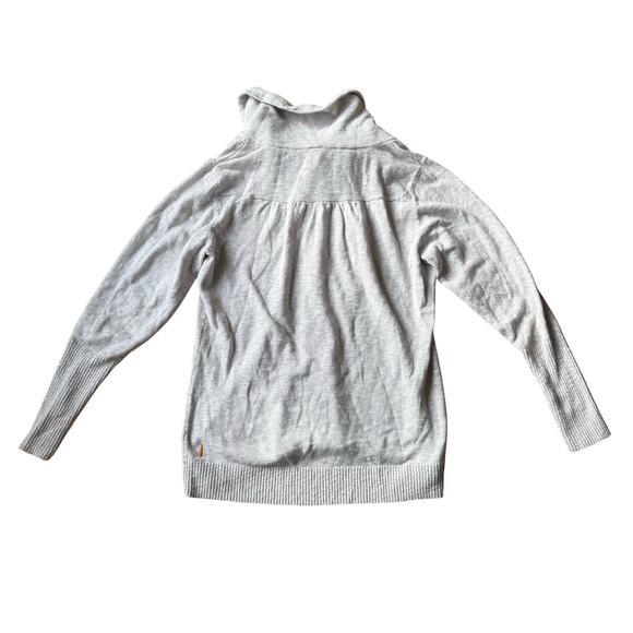 Lucy Cream Oatmeal Button Down Cowl Neck Cardigan Sweater Size M Lagenlook Boho - Picture 5 of 9